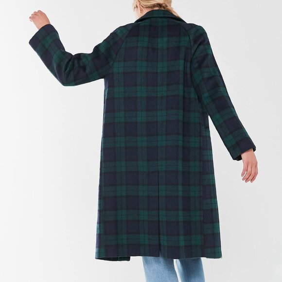 NWT Avec Les Filles Plaid  Raglan Coat Trendy fit - Picture 4 of 9